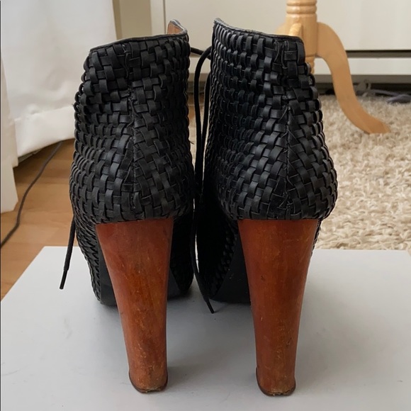 Jeffrey Campbell Lace-Up Booties (5” wooden heels) - Picture 4 of 4